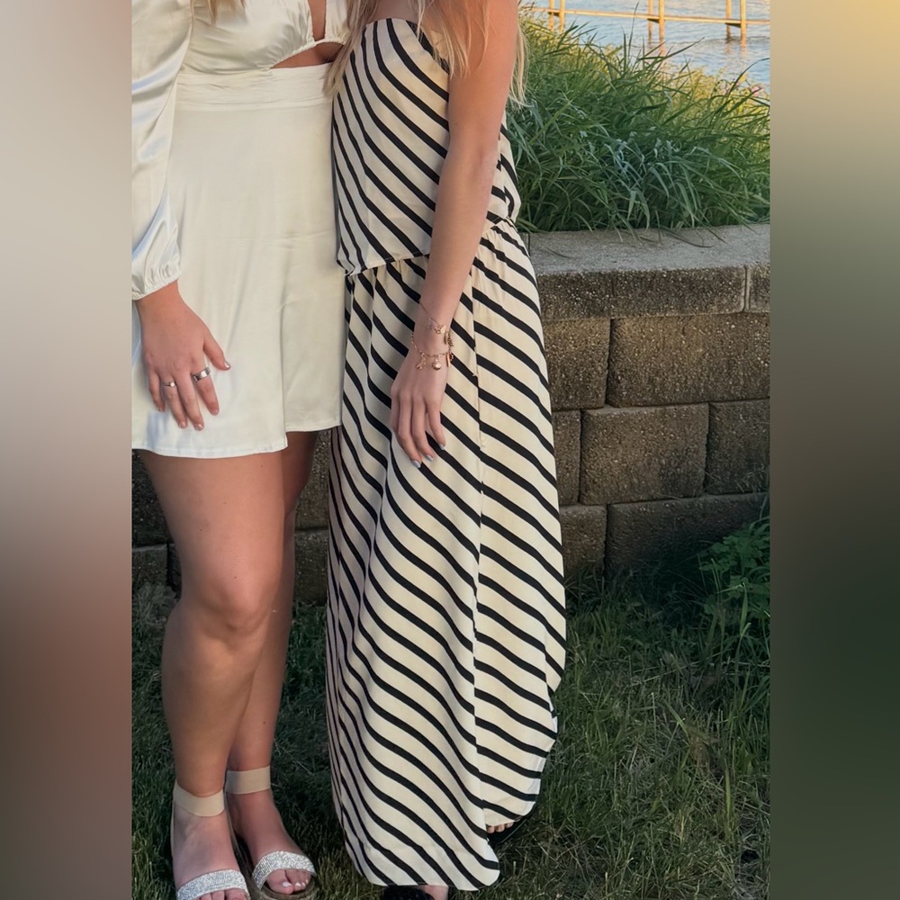 Abercrombie & Fitch Striped Maxi Skirt and Top Set